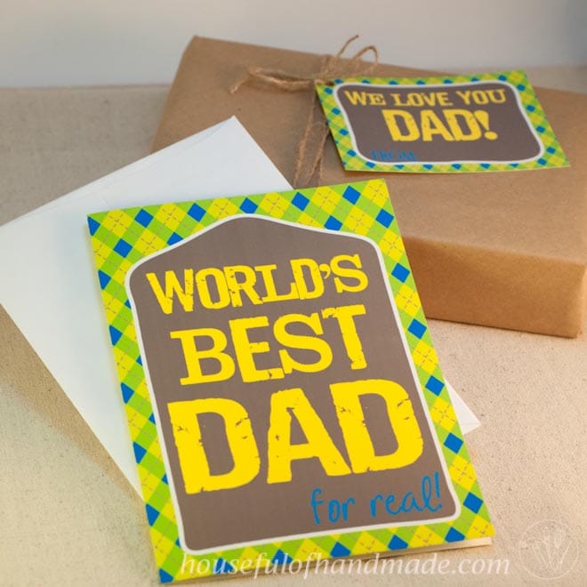 Do you have the best dad ever? Show him with a free printable card for Father's Day. From Houseful of Handmade. #freeprintable