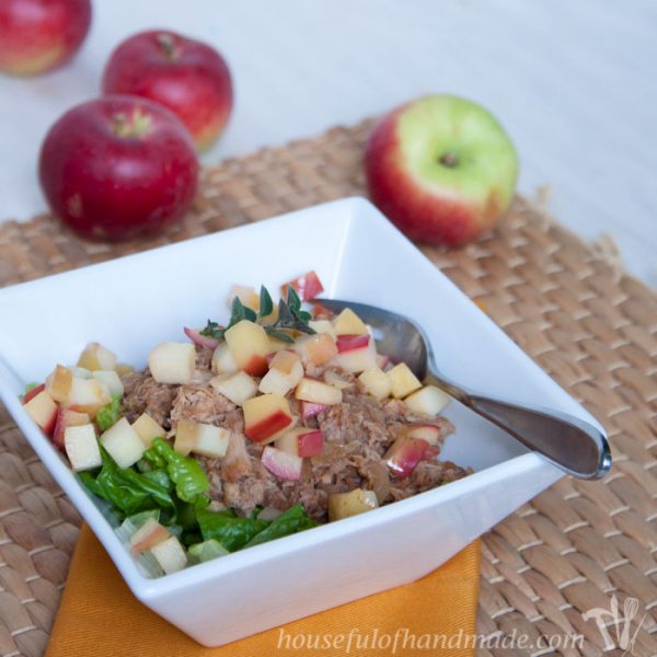 Slow Cooker Pork and Apples Rice Bowls a Houseful of Handmade