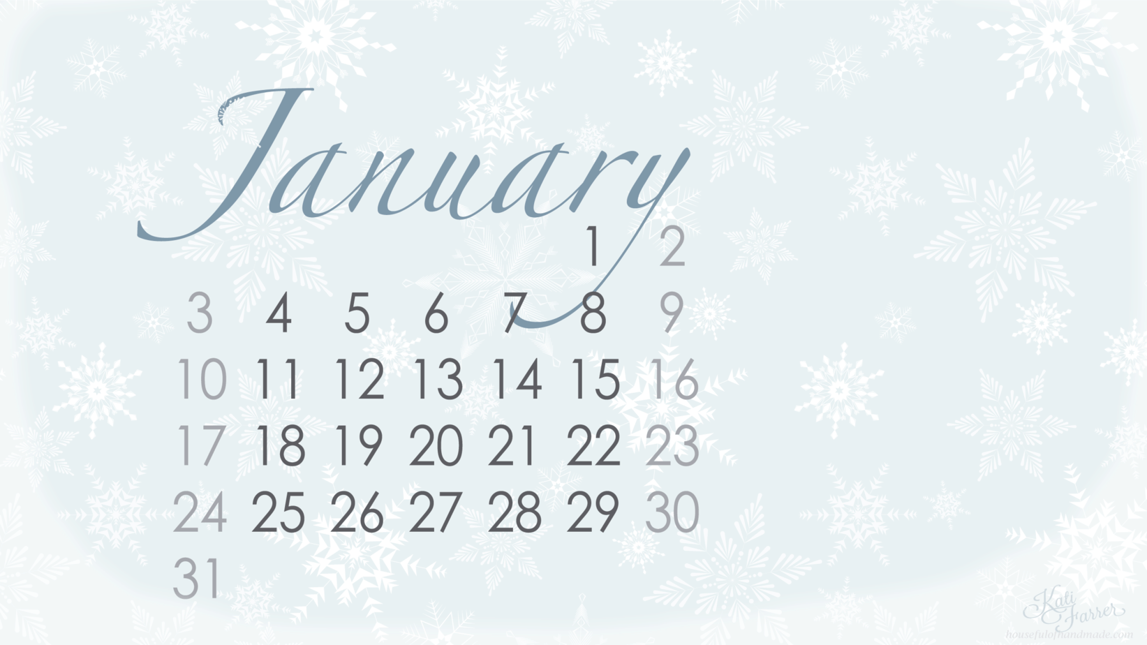 Free Desktop And Smartphone Backgrounds For January A Houseful
