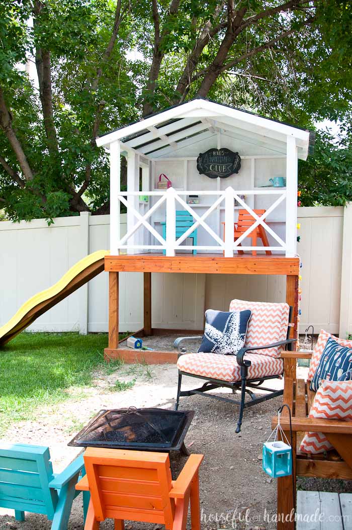How to Build an Outdoor Playhouse for Kids - a Houseful of ...