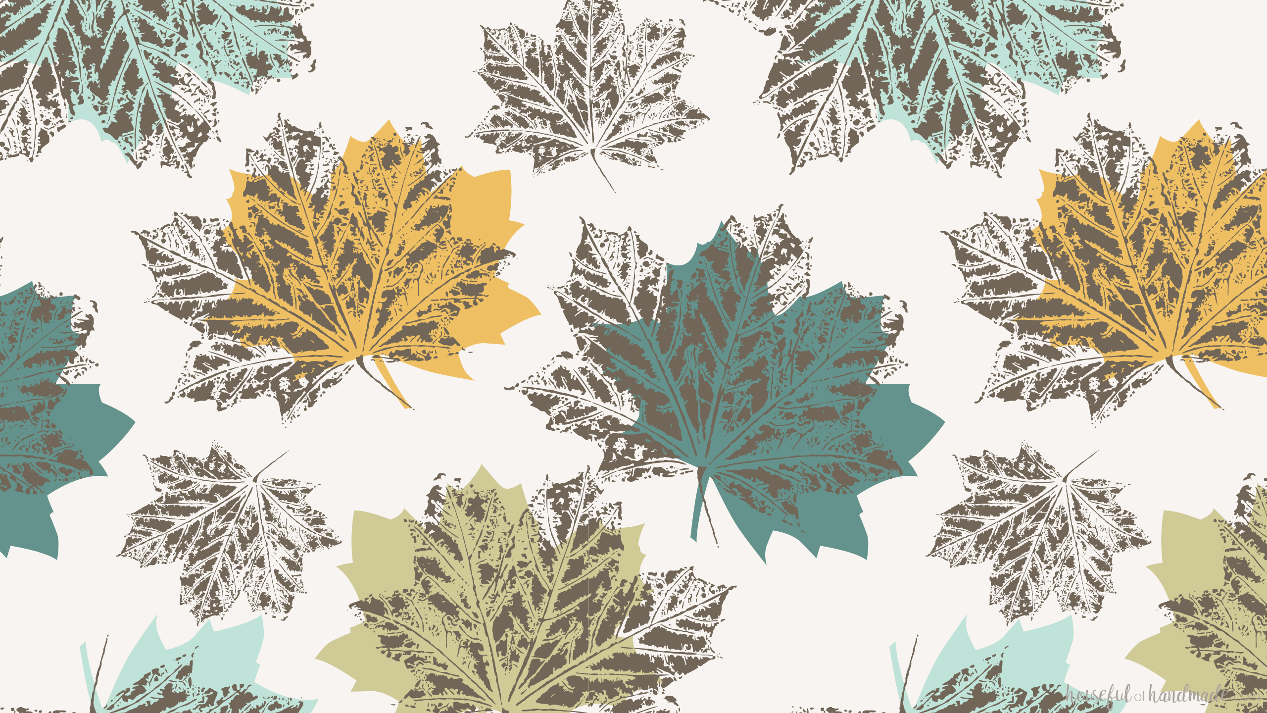 october desktop background fall leaves pattern