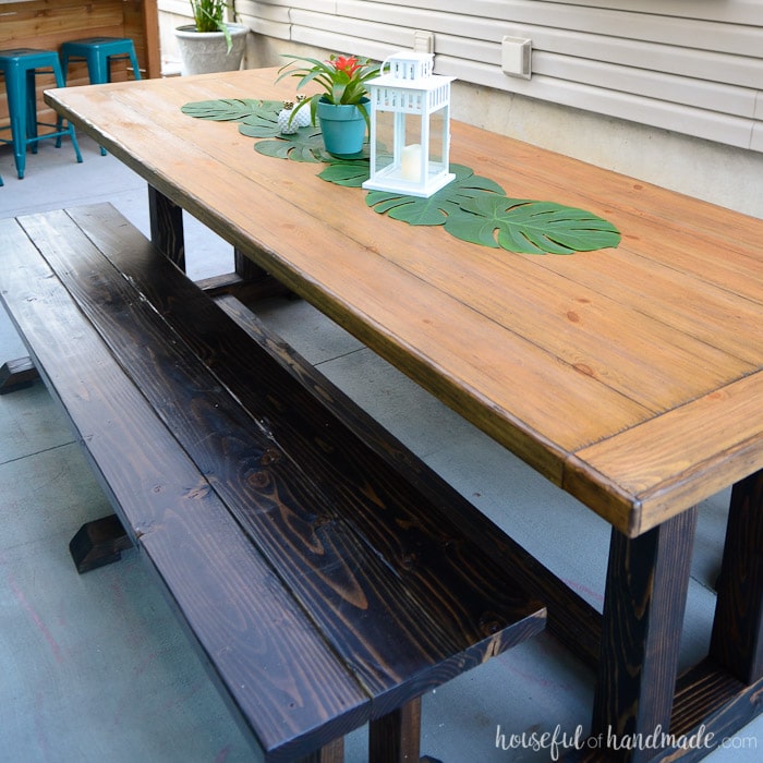 Outdoor Dining Table Plans - a Houseful of Handmade