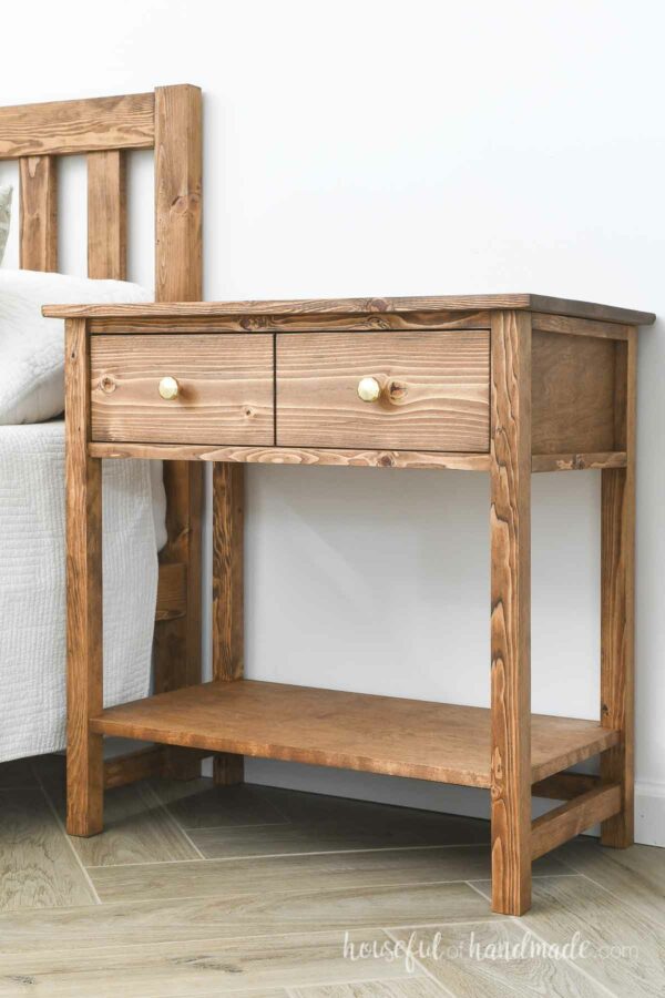 Classic Drawer Nightstand With Shelf Plans Houseful Of Handmade