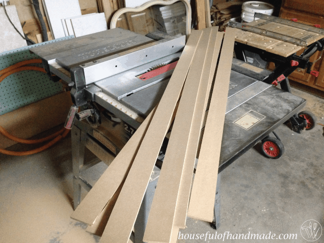 Raw trim pieces for the built in bench seat.