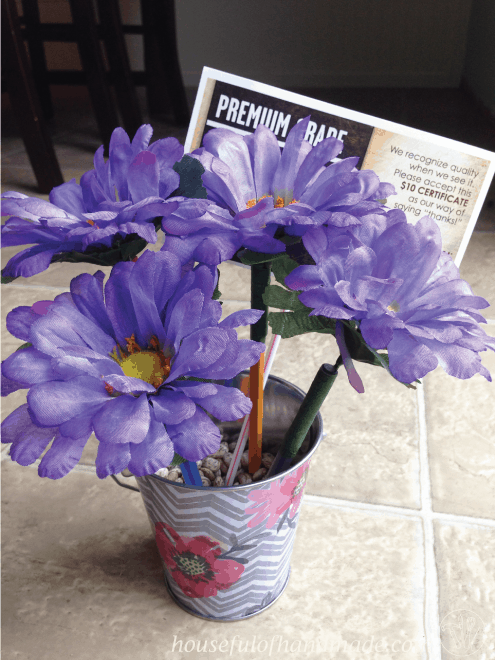 diy flower pencil gift idea for teacher appreciation week