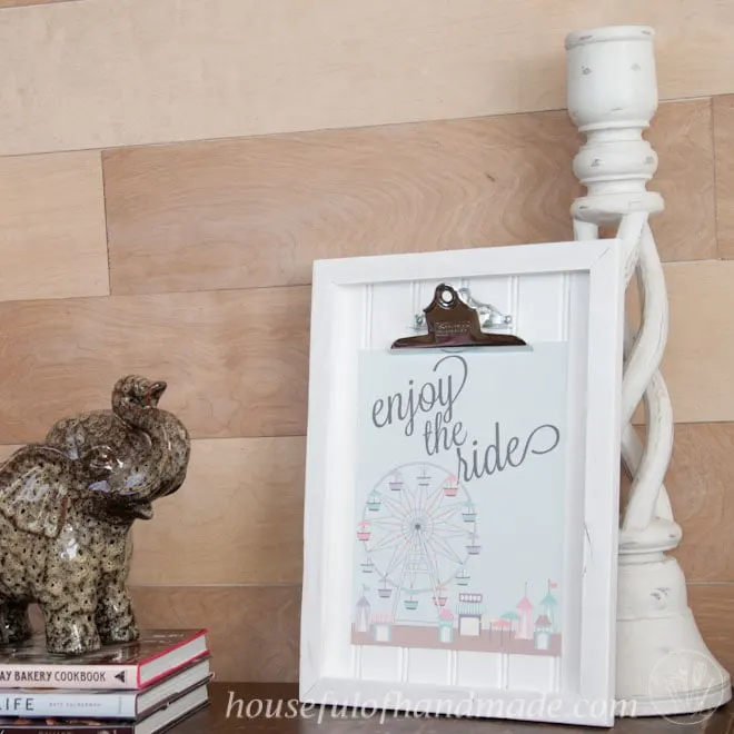 Make a simple clipboard picture frame in a couple hours. Tutorial on Houseful of Handmade.