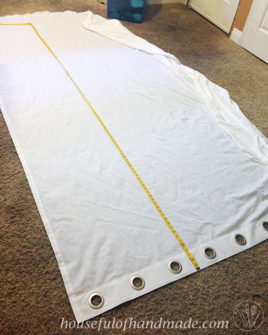 Make curtains with grommets for only $45. Easy to follow tutorial on Houseful of Handmade.