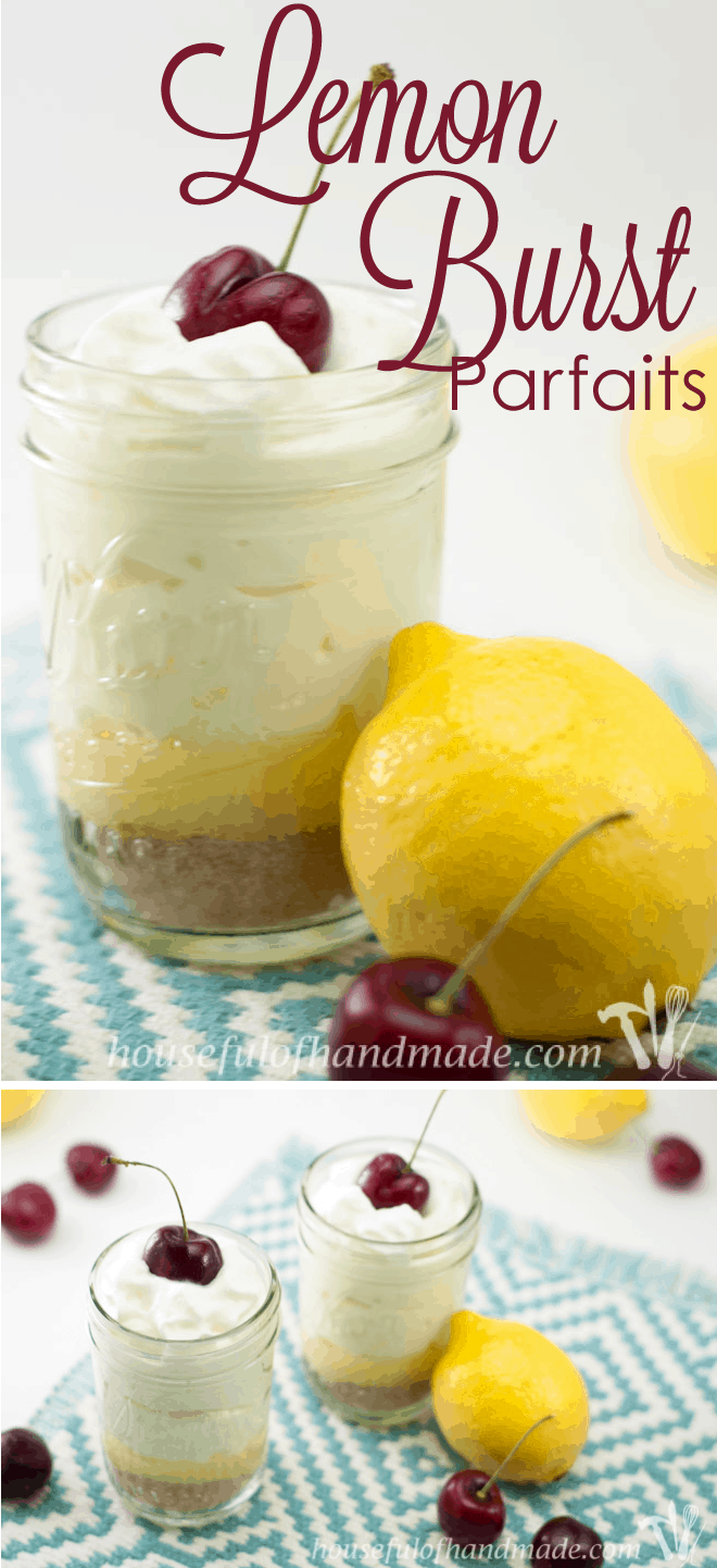 A light-as-air Lemon Burst Parfait is perfect for summer. Recipe from Houseful of Handmade.