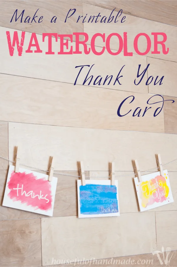 Watercolor Thank You Cards - Houseful of Handmade