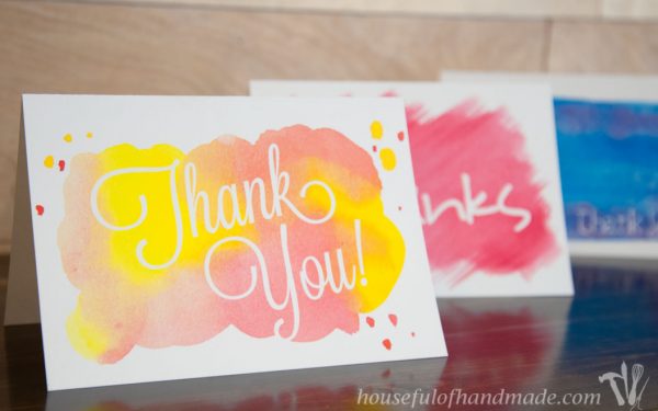 Watercolor Thank You Cards - Houseful of Handmade