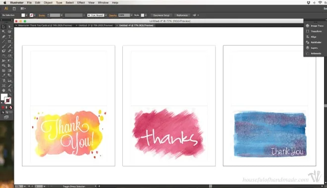 Make cute thank you cards with watercolors