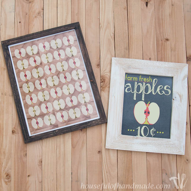 I love these rustic picture frames and they are so quick to DIY. You can make one in 20 minutes, including paint. Tutorial on Houseful of Handmade.