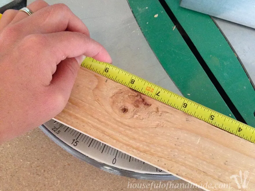 rustic wood shown with measuring tape