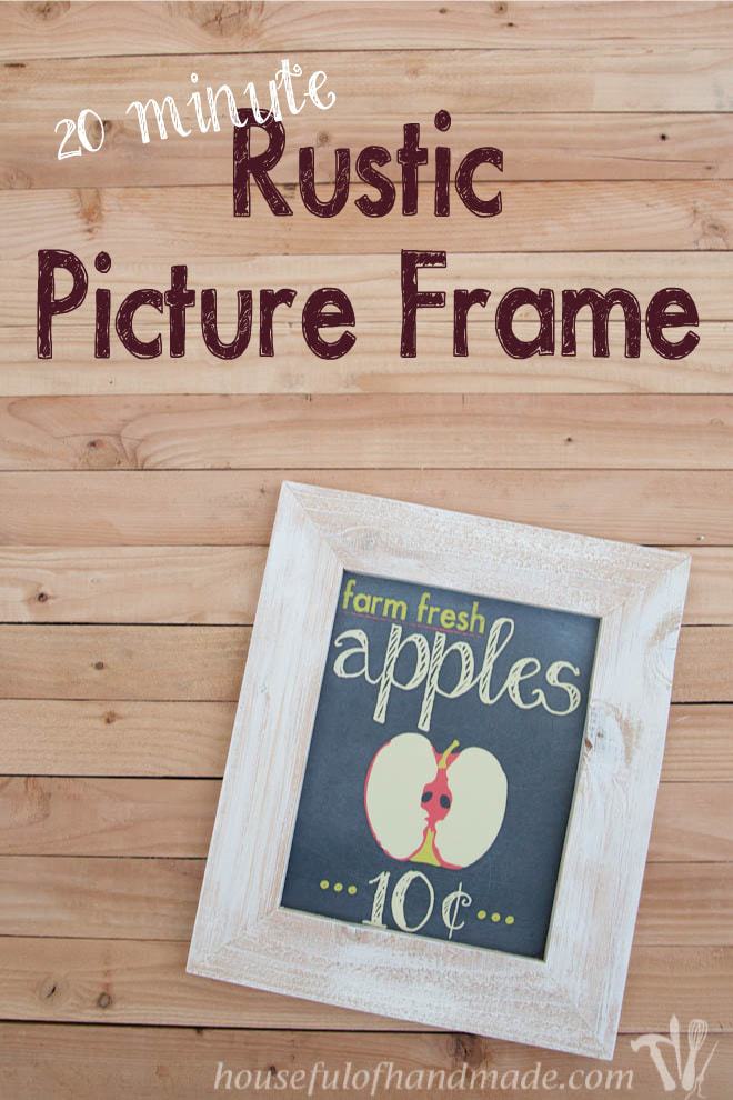 Build Easy DIY Picture Frames In 20 Minutes Houseful Of Handmade   Rustic Picture Frame Pin Strip1 1 