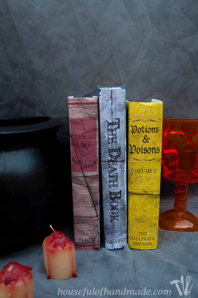 Turn your old books into the perfect Halloween decor. Download these printable Halloween book covers for fast and easy Halloween decor ideas. Housefulofhandmade.com