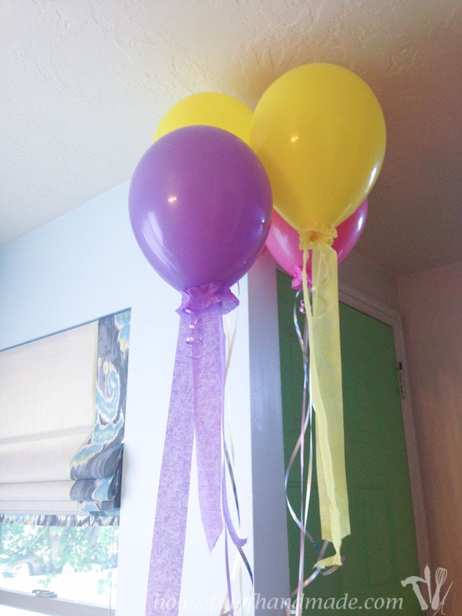 Balloons for a mermaid themed party