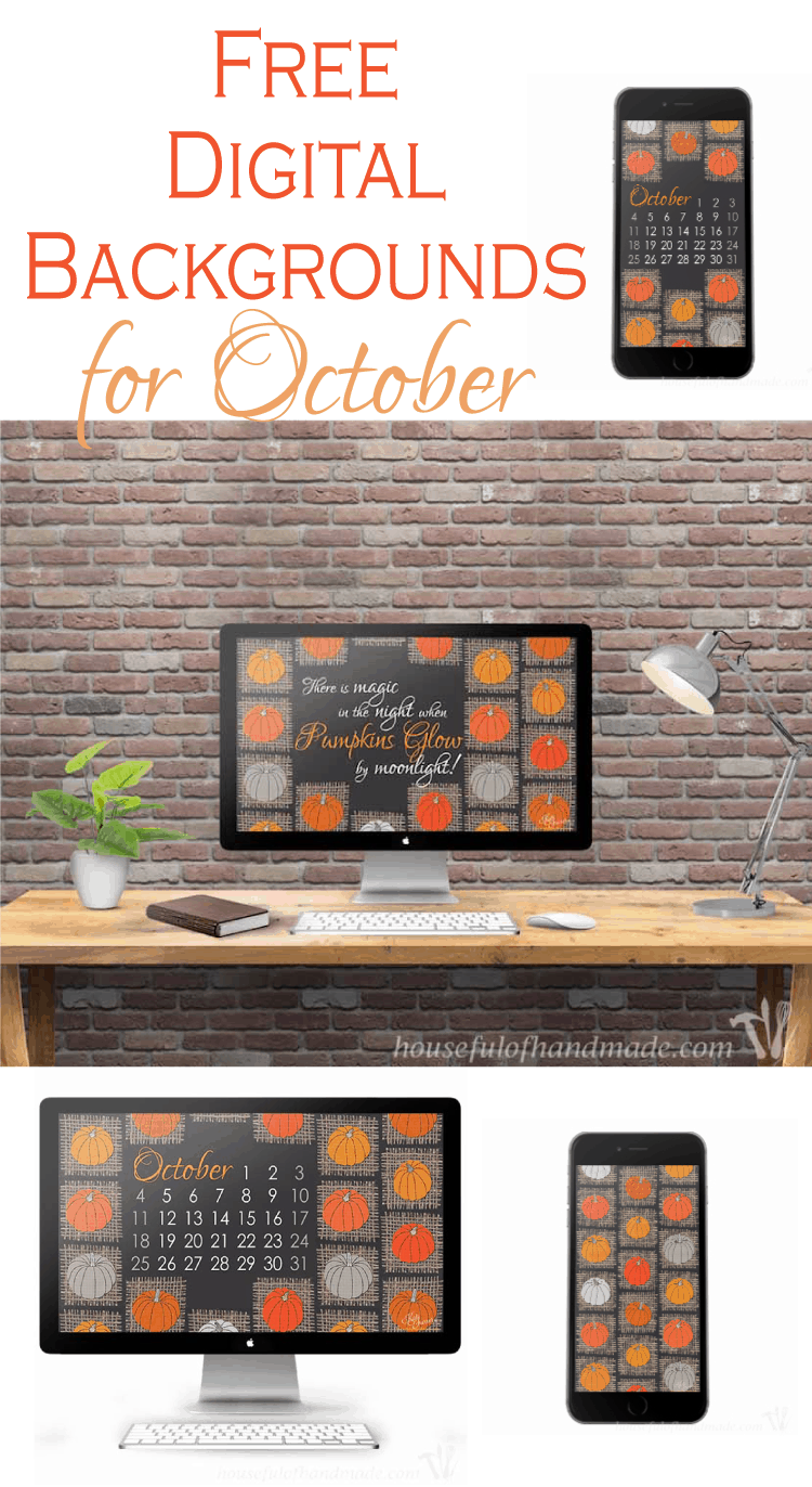 Pumpkin and burlap are the best way to celebrate fall on your smartphone and computer. Download your free backgrounds from housefulofhandmade.com.