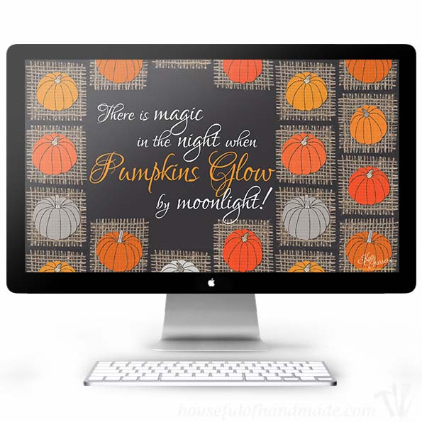 Pumpkin and burlap are the best way to celebrate fall on your smartphone and computer. Download your free backgrounds from housefulofhandmade.com.