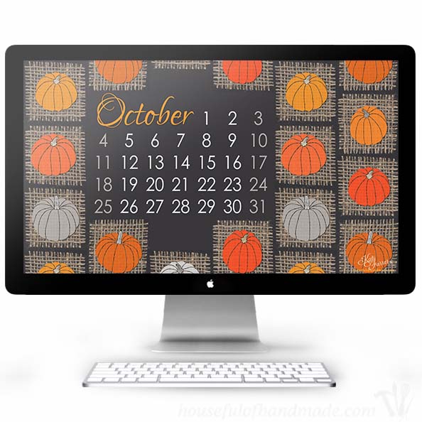 Pumpkin and burlap are the best way to celebrate fall on your smartphone and computer. Download your free backgrounds from housefulofhandmade.com.