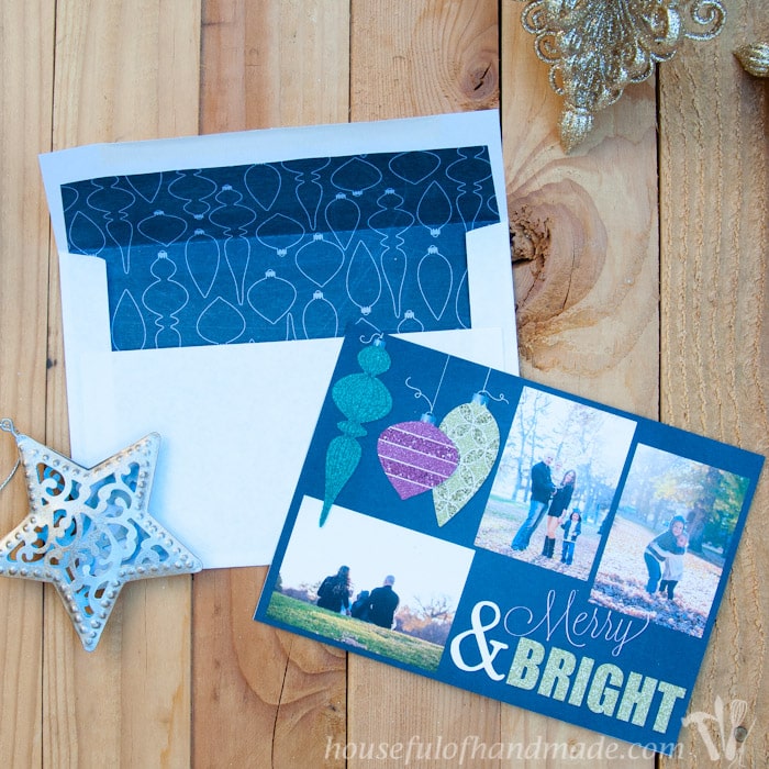 Make your own amazing Christmas cards this year. Use this free customizable Christmas card template to help you get the designer card look on a budget. | HousefulofHandmade.com