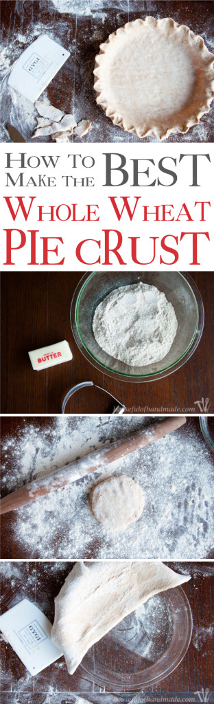 Learn how to make the best whole wheat pie crust ever! Tons of great tips and tricks so you can make the best pies for your Thanksgiving gathering. | HousefulofHandmade.com