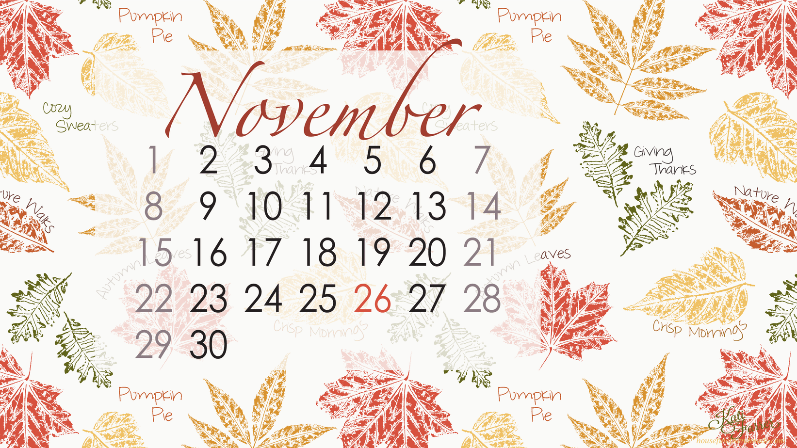 Free Digital Backgrounds for November - Houseful of Handmade