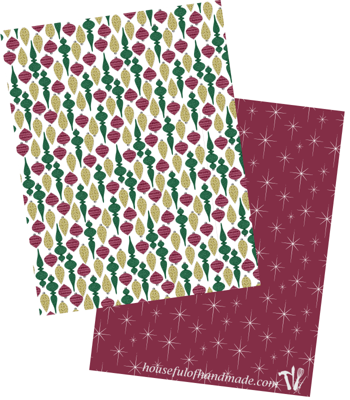 Make Christmas paper crafting easy with these beautiful and free Christmas digital scrapbook papers. Six festive prints designed to be printed double sided with beautifully coordinated colors. | CraftingMyHome.com
