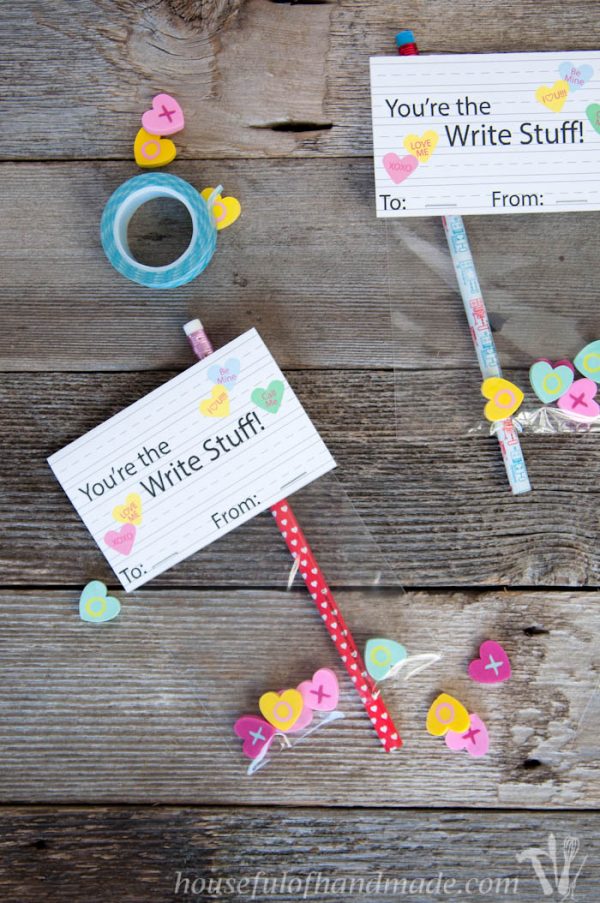 Free Printable Pencil Valentines - Houseful of Handmade