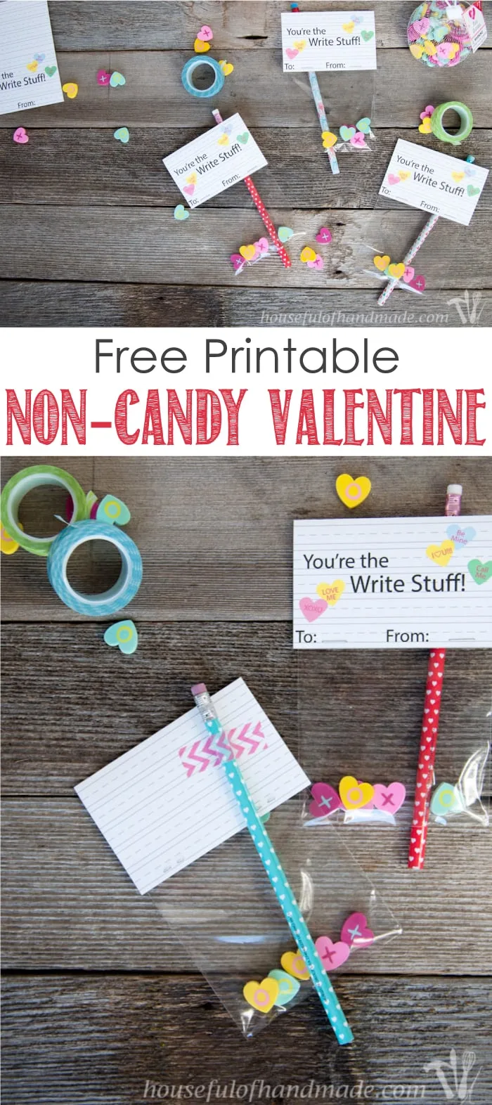 Instant Download Pencil DIY Kids Valentine Cards. School