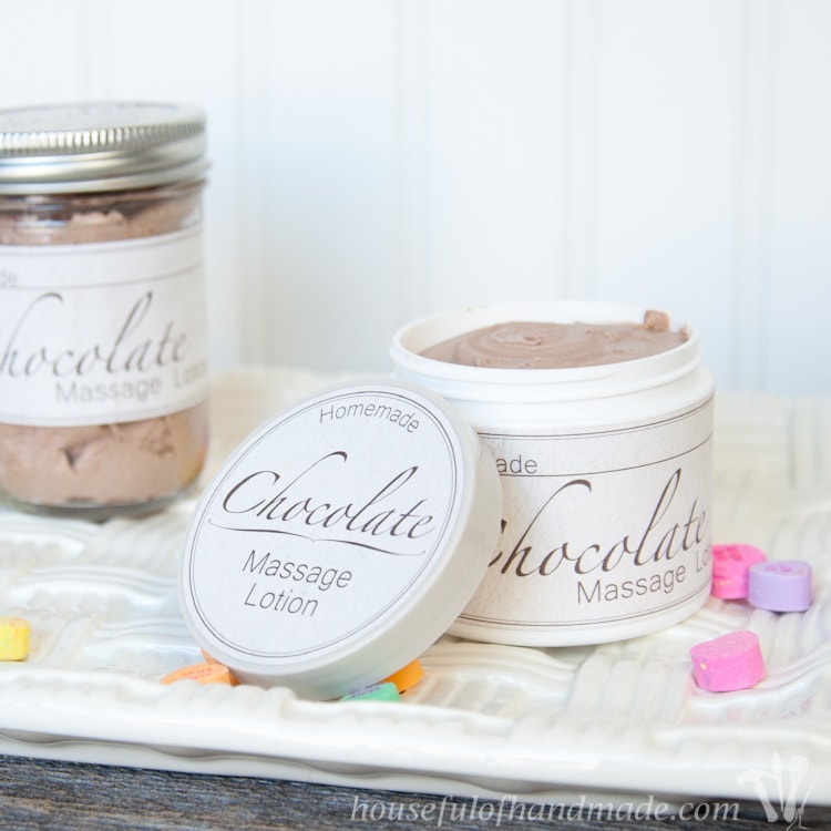 Homemade Chocolate Massage Lotion With Free Printable Labels Houseful Of Handmade 