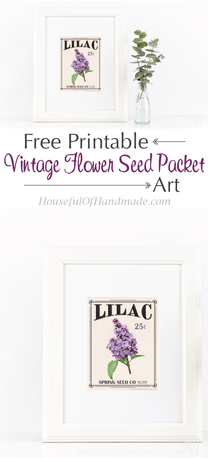 Printable Vintage Seed Packet Art • Crafting my Home