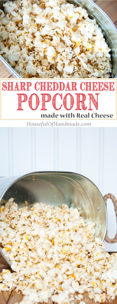 Homemade Cheesy Cheddar Popcorn: Florida Milk