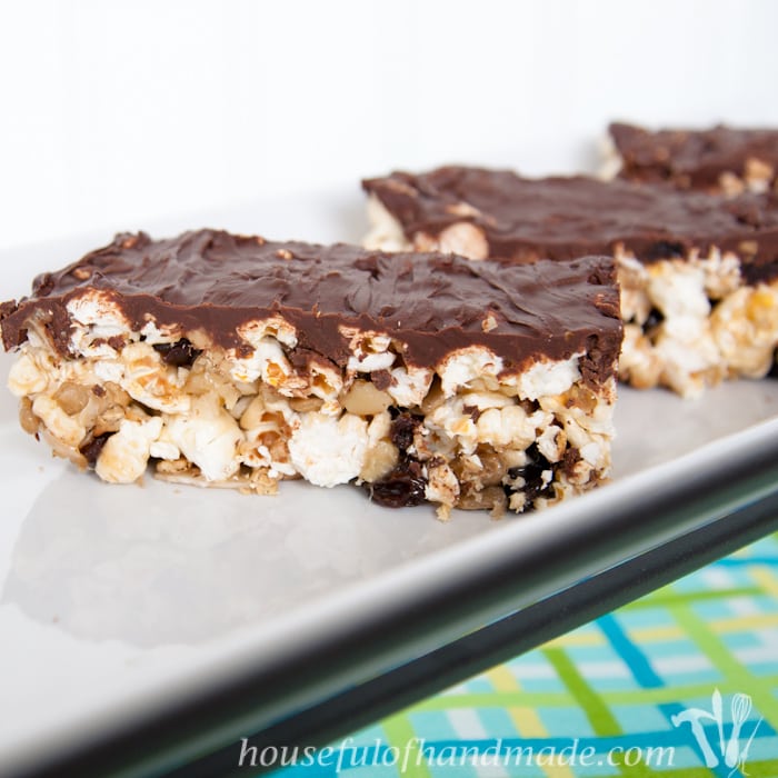 Trail Mix Caramel Popcorn Bars Houseful of Handmade