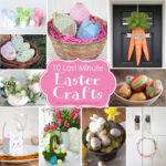 There is still time to get ready for Easter with these 10 last minute Easter crafts. Lots of fun and easy crafts so you don't look like a procrastinator. | Housefulofhandmade.com