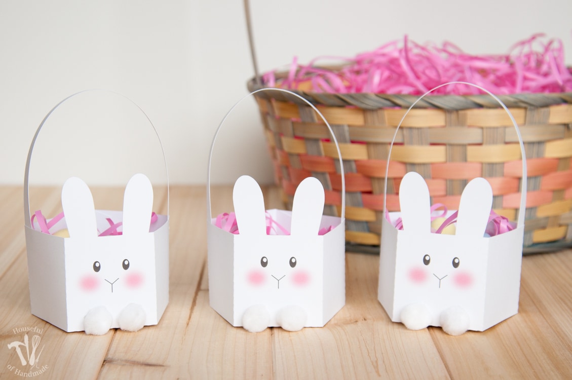 Printable Bunny Easter Baskets - Houseful of Handmade