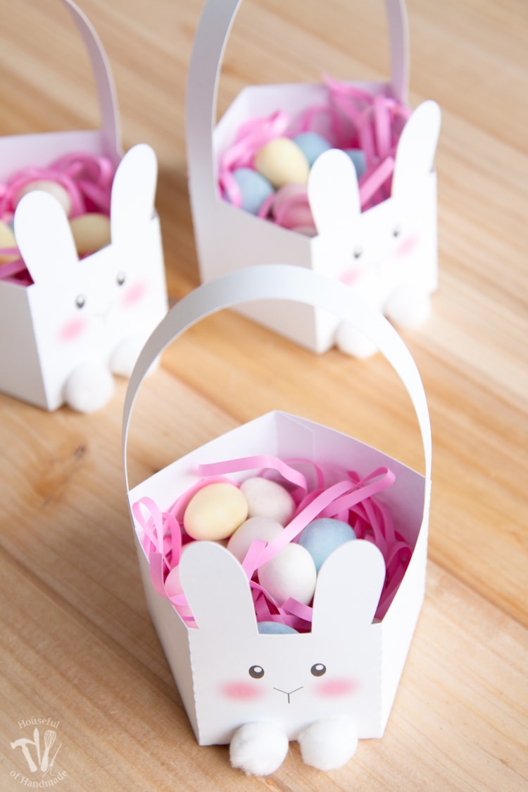 Rabbit Printable Template Easter Baskets