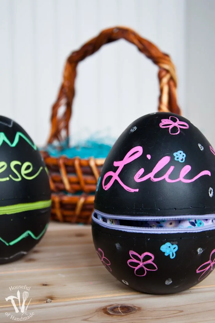 jumbo chalkboard zipper easter eggs  houseful of handmade