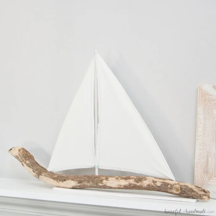 DIY Driftwood Sailboat Decor - Houseful of Handmade