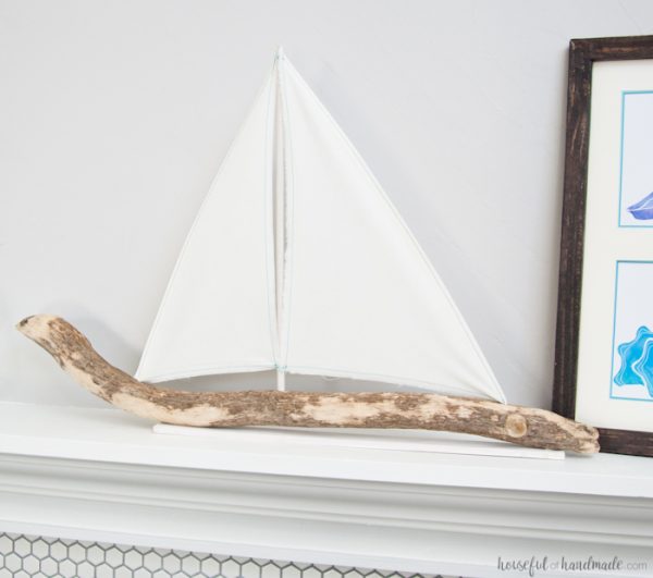 driftwood sailboat decor