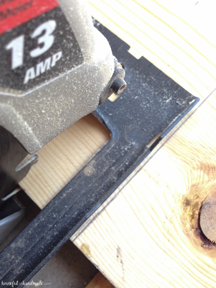 close up of skil saw