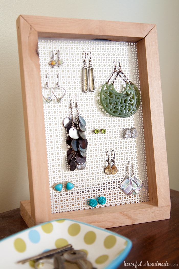 An Easy Wall-Mounted DIY Jewelry Organizer - The Homes I Have Made