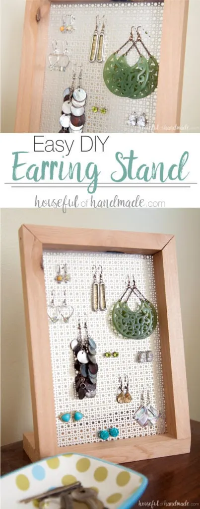 Easy DIY Earring Stand - Houseful of Handmade