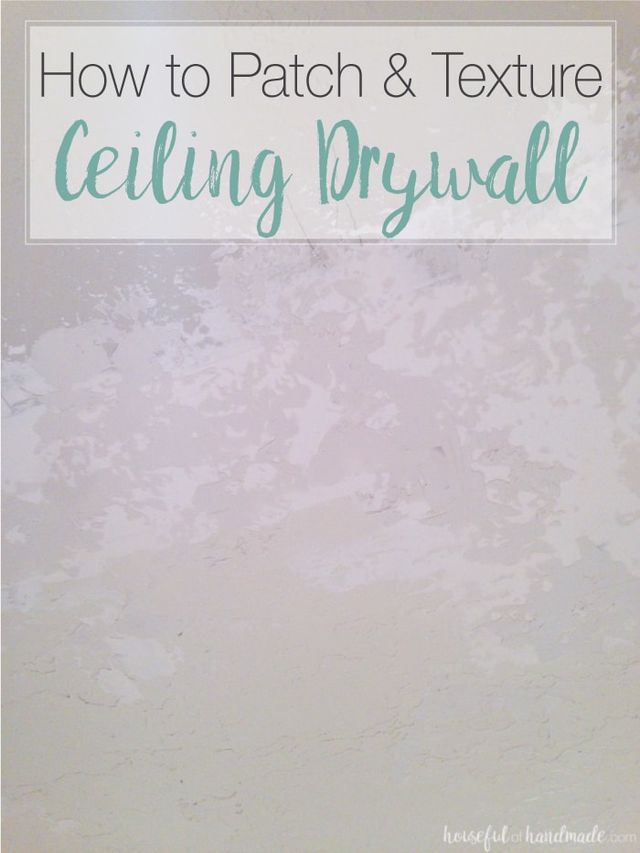 how to patch & texture ceiling drywall pin image