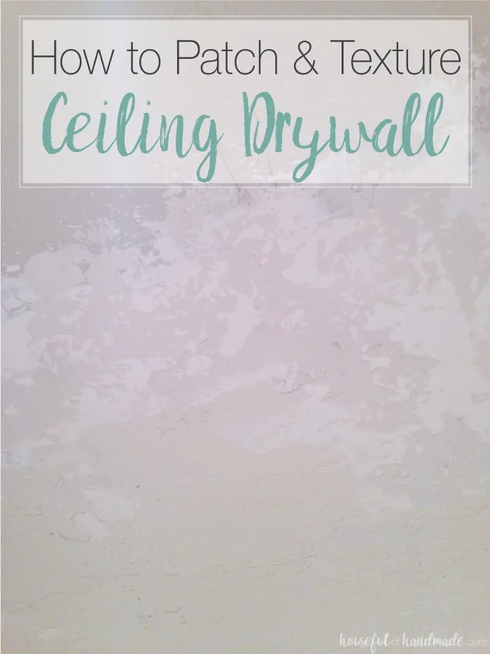 how to patch & texture ceiling drywall pin image