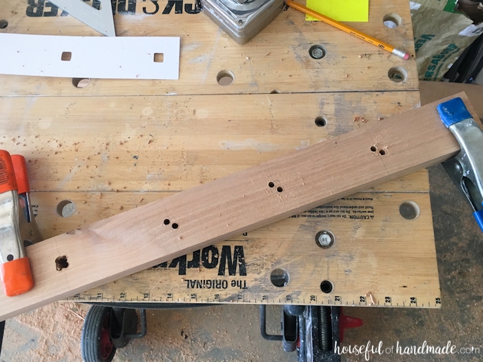 wood supplies with clamps for new diy rustic railing