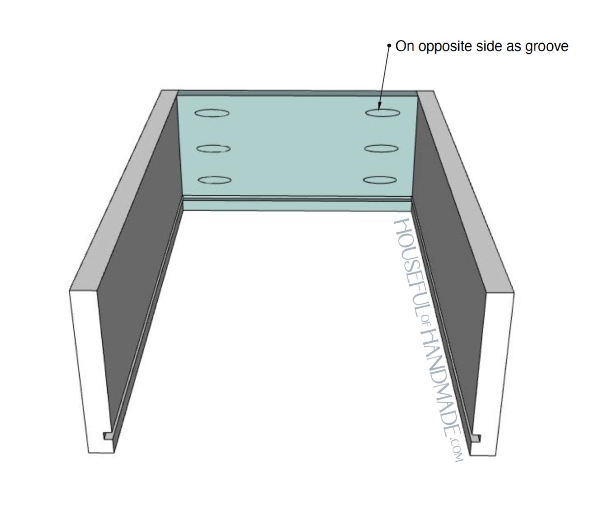 Building the drawer with a groove for the bottom. 