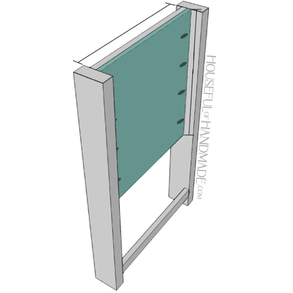 Attaching the side panel to the side. 