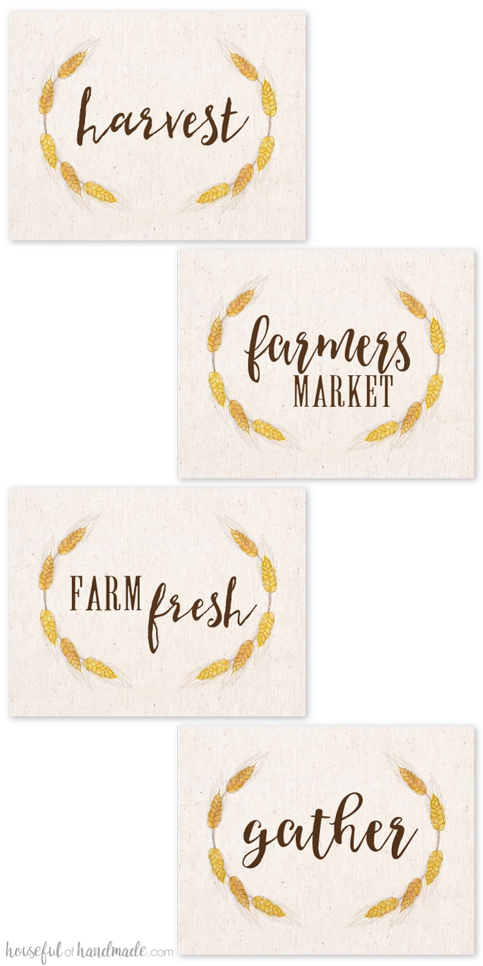 I am so excited to print all of these! Celebrate the beginning of fall in your farmhouse with these free printable fall farm signs. Simple rustic signs for all the best of the cooler weather. | Hosuefulofhandmade.com