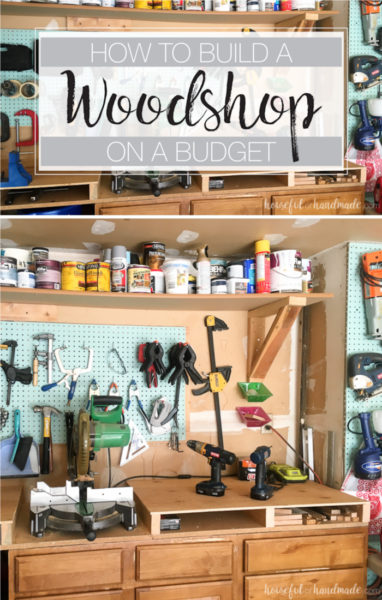 This video is awesome! Getting started with DIY can be expensive because there are a lot of tools to buy. Just because you are on a budget, doesn't mean you can't get the wood shop of your dreams. Check out this video about how to get your tools and build a woodshop on a budget. | Housefulofhandmade.com