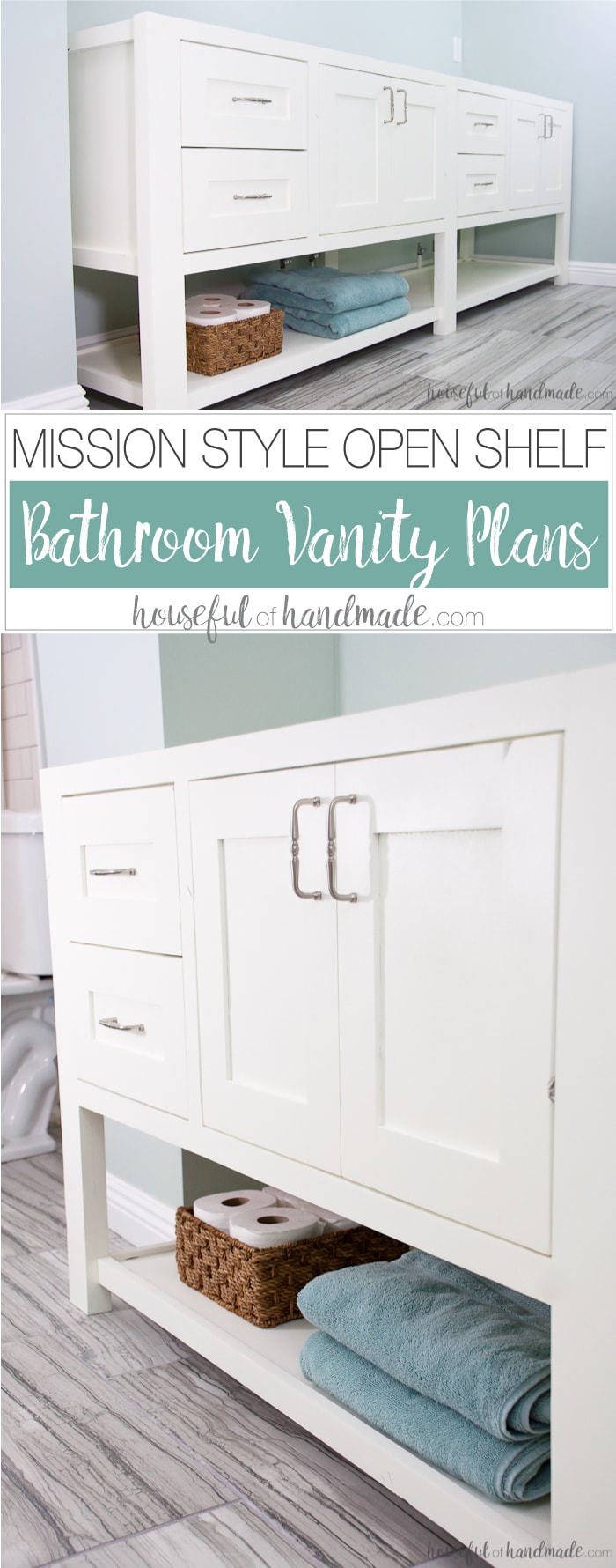 Mission Style Open Shelf Bathroom Vanity Build Plans ...